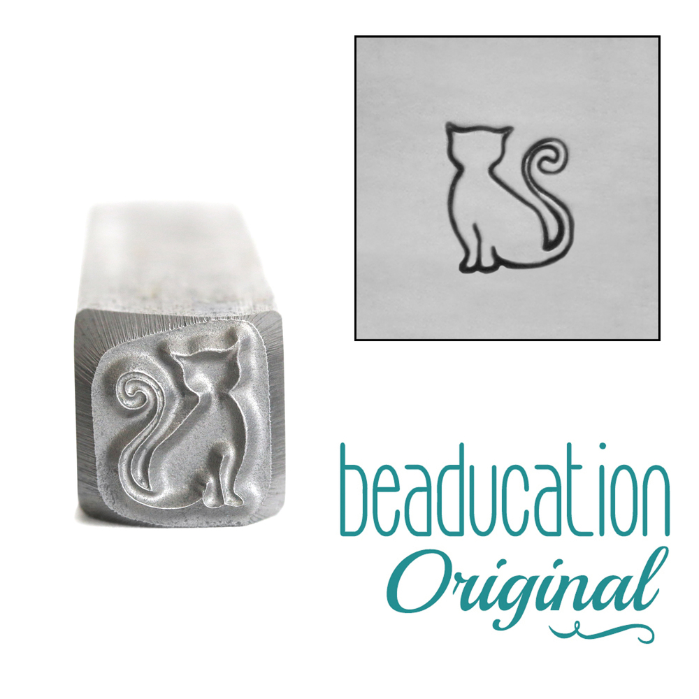 Metal Stamping Tools Sadie the Cat Metal Design Stamp, 7.5mm - Beaducation Original